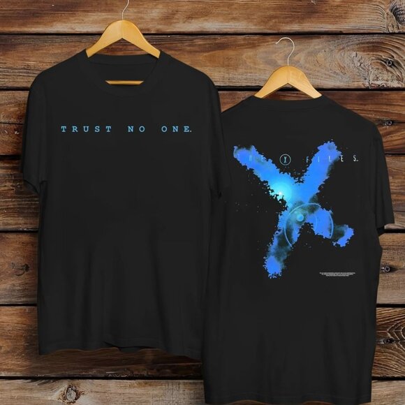 The X Files T-Shirt Trust No One 2 Sided Sci-Fi TV Show Fan Graphic Tee 26 - Picture 1 of 6
